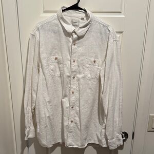 ROWM White Cotton Casual Button-Down Shirt XXL